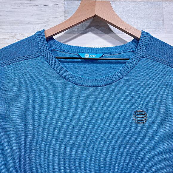 AT&T Internet Employee Crewneck Sweater Blue Lightweight Soft Mens 3XL XXL - Picture 2 of 7